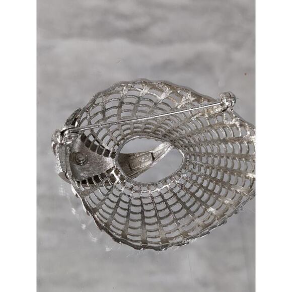 Judy Lee Marked Brooch‎ & Clip On Earring Set, Silver Plated - Picture 3 of 8